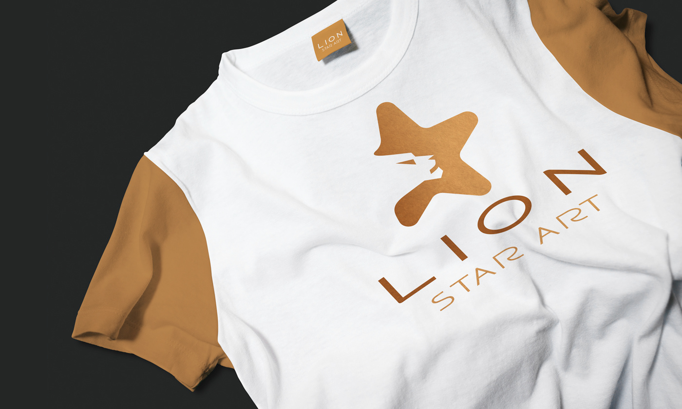 lion star art logo branding  iconic lion star design graphic t-shirt Fashion 