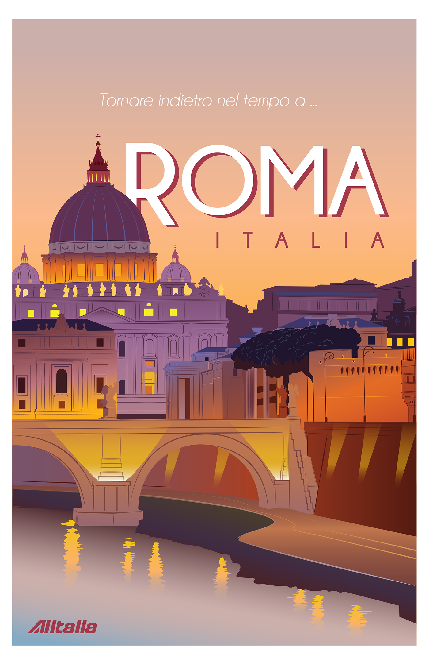 Rome Travel Poster on Behance