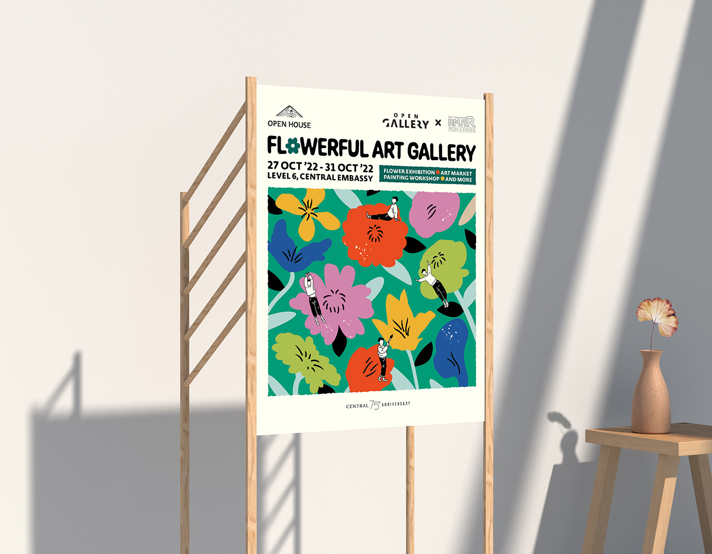 art Art Gallery  doodle Exhibition  flower Flower Illustration Flowers gallery ILLUSTRATION  poster