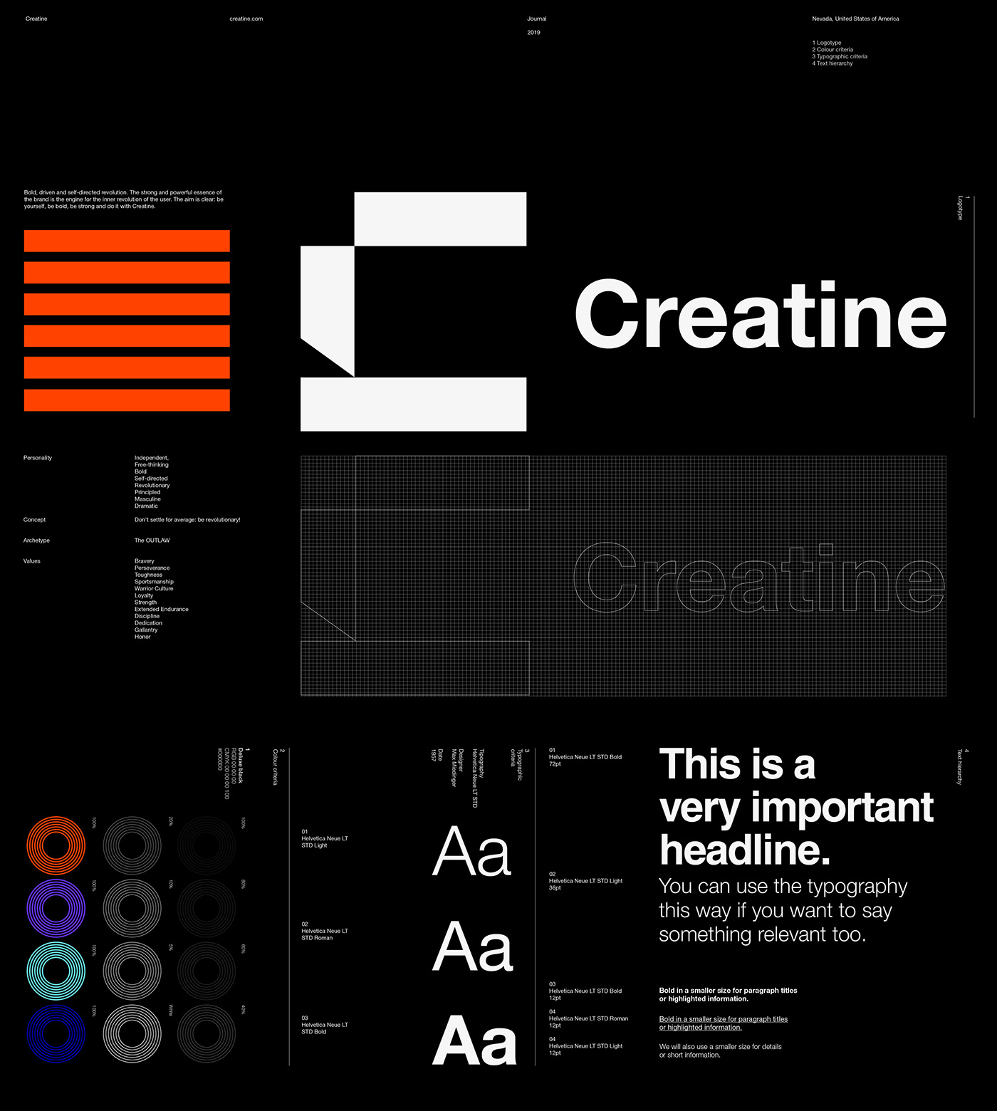 brand branding  creatine helvetica HELVETICA BOLD helvetica brand Logotype Web Design 