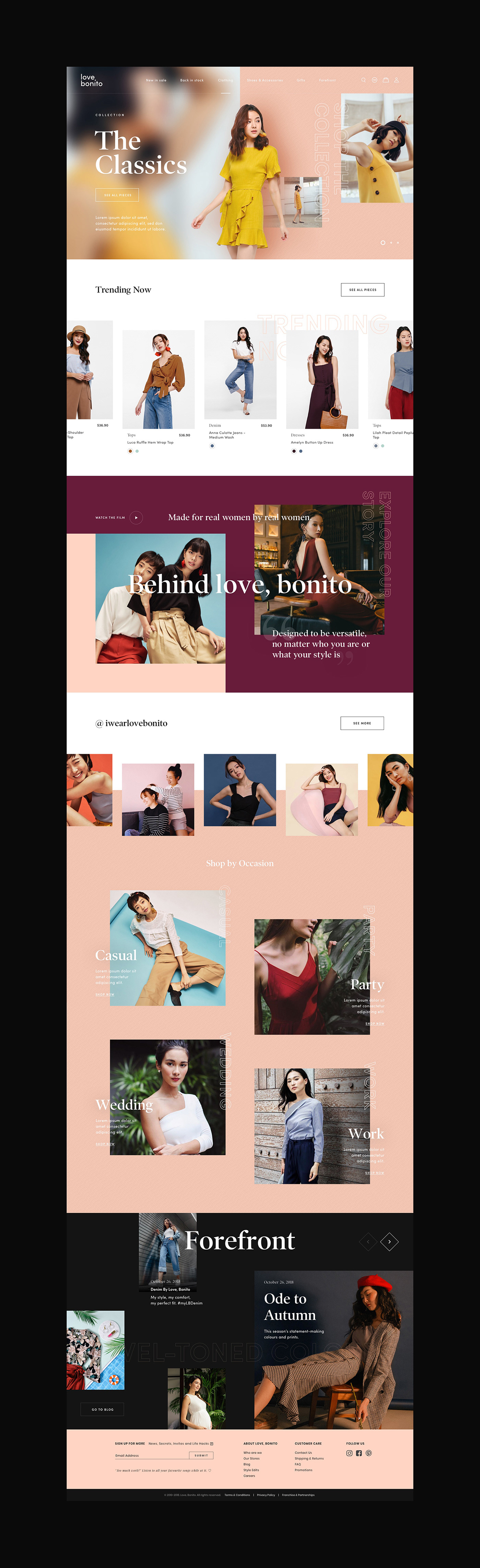 UI ux interaction Web Design  Fashion  colour animation  women asia Responsive