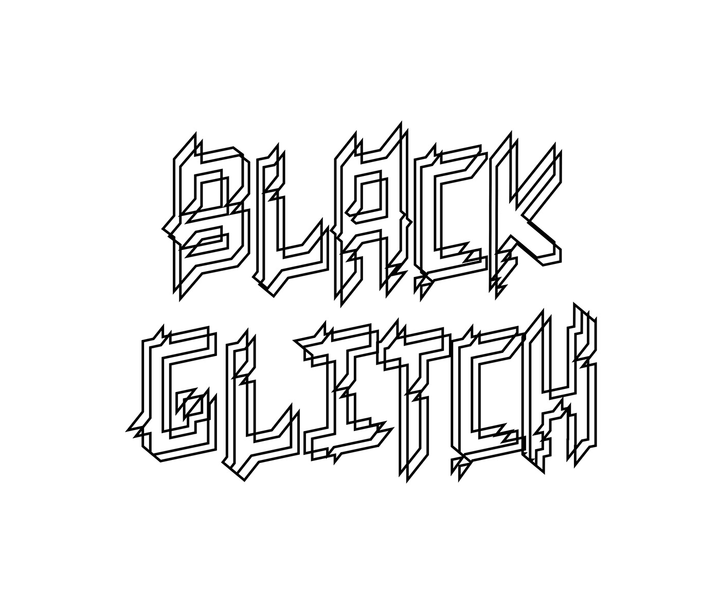 typography   Typeface font heavy metal futuristic Glitch science fiction cyber punk metal Custom