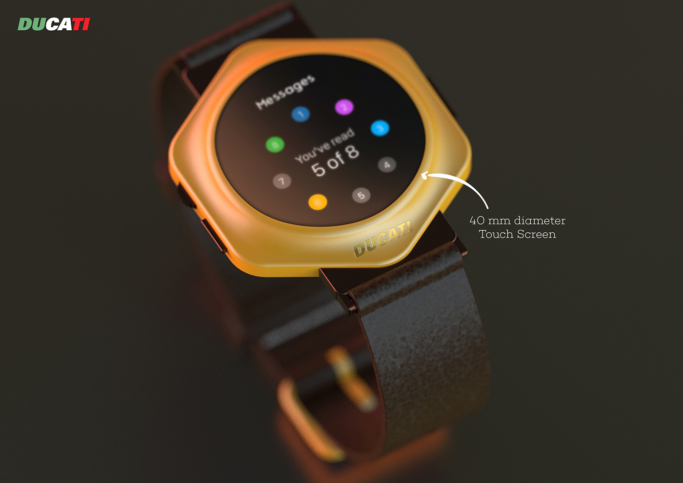 Ducati watch smartwatch product design  watch design industrial design  Watches keyshot photoshop Rhinoceros 5.0