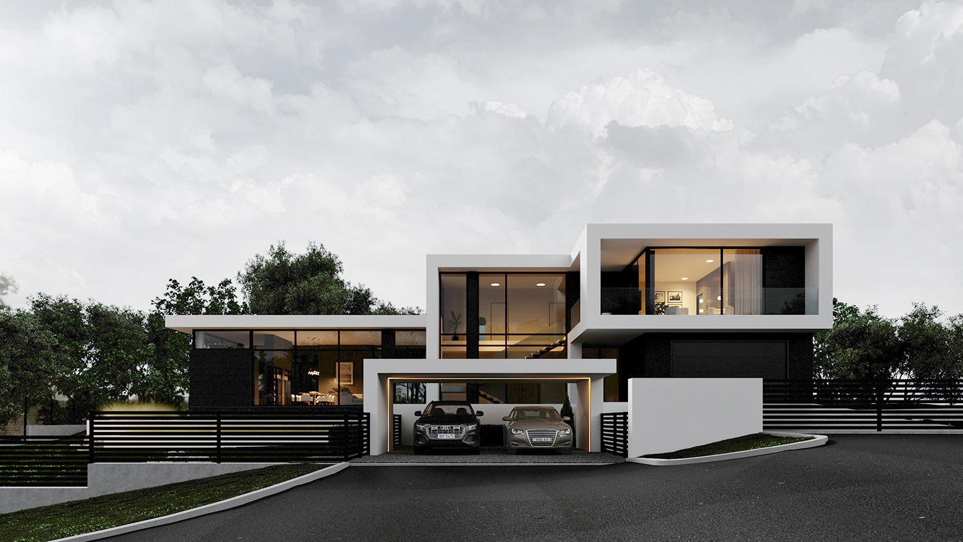 #architecture archvis CGI corona design facade house Project