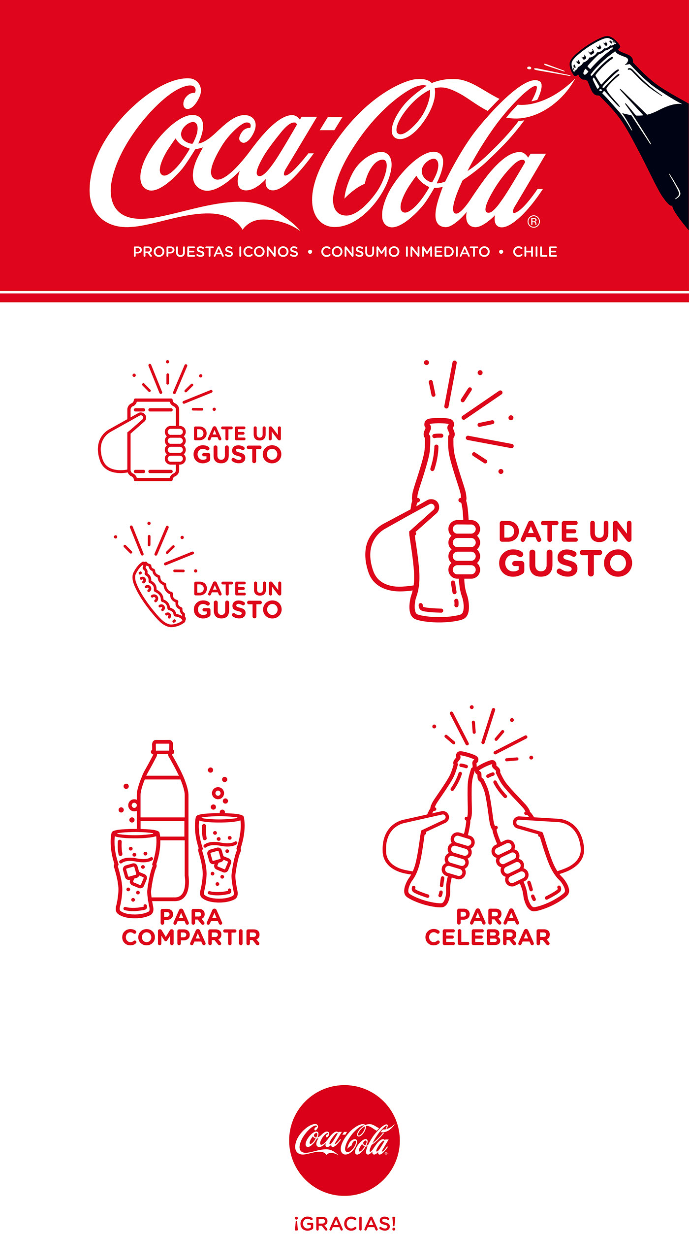 Coca-Cola chile iconography icono consumo graphic art Shopper