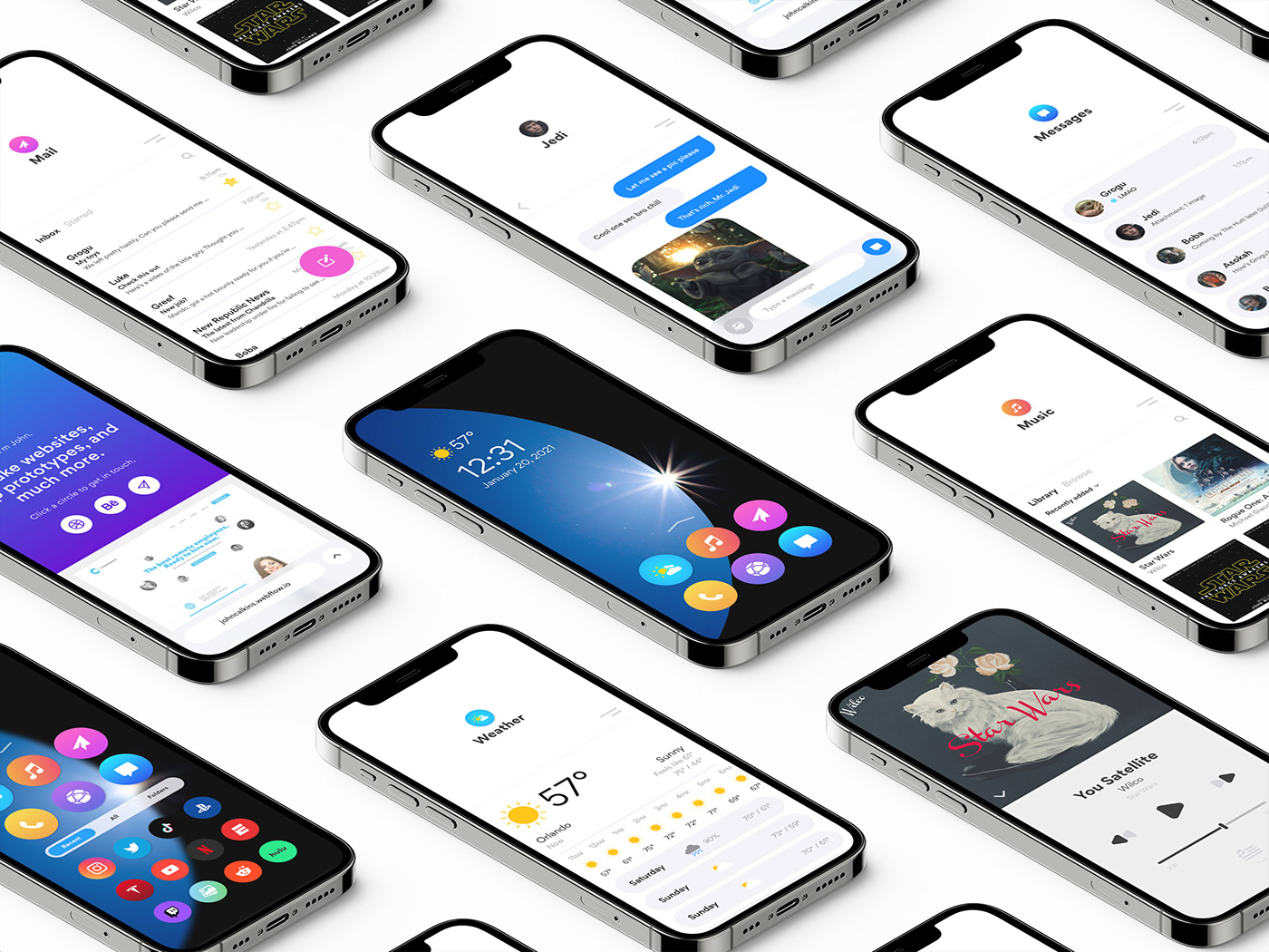 concept iphone Mobile UI UI