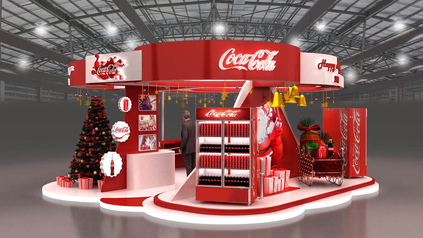 ahmed elfeky new Coca Cola booth booth2018 Stand 3D exhibtion