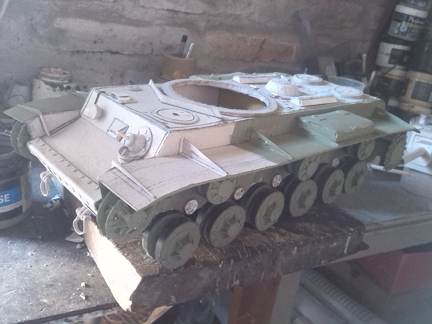 craft DIY handmade Military scale model Soviet Tank urss ussr ww2