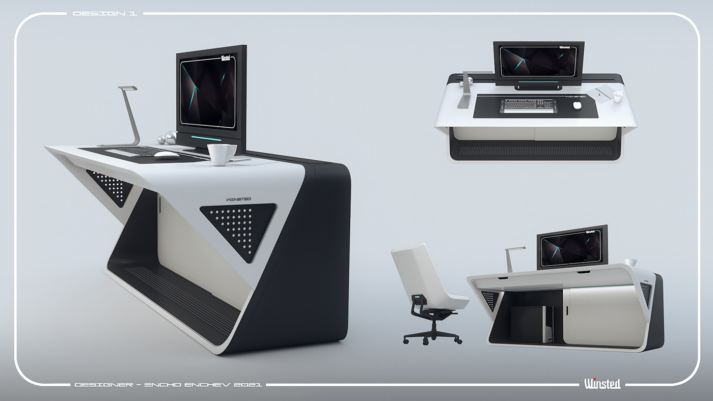concept consoles design desk furniture modern techincal winsted