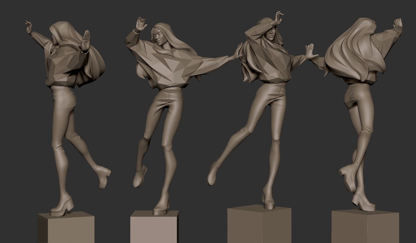 DANCE   Zbrush Digital Art  cartoon modeling sculpture Character design 