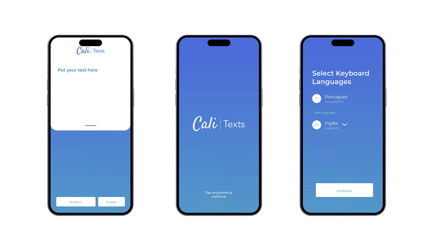 Cali texts app application Mobile app фигма Cali Texts