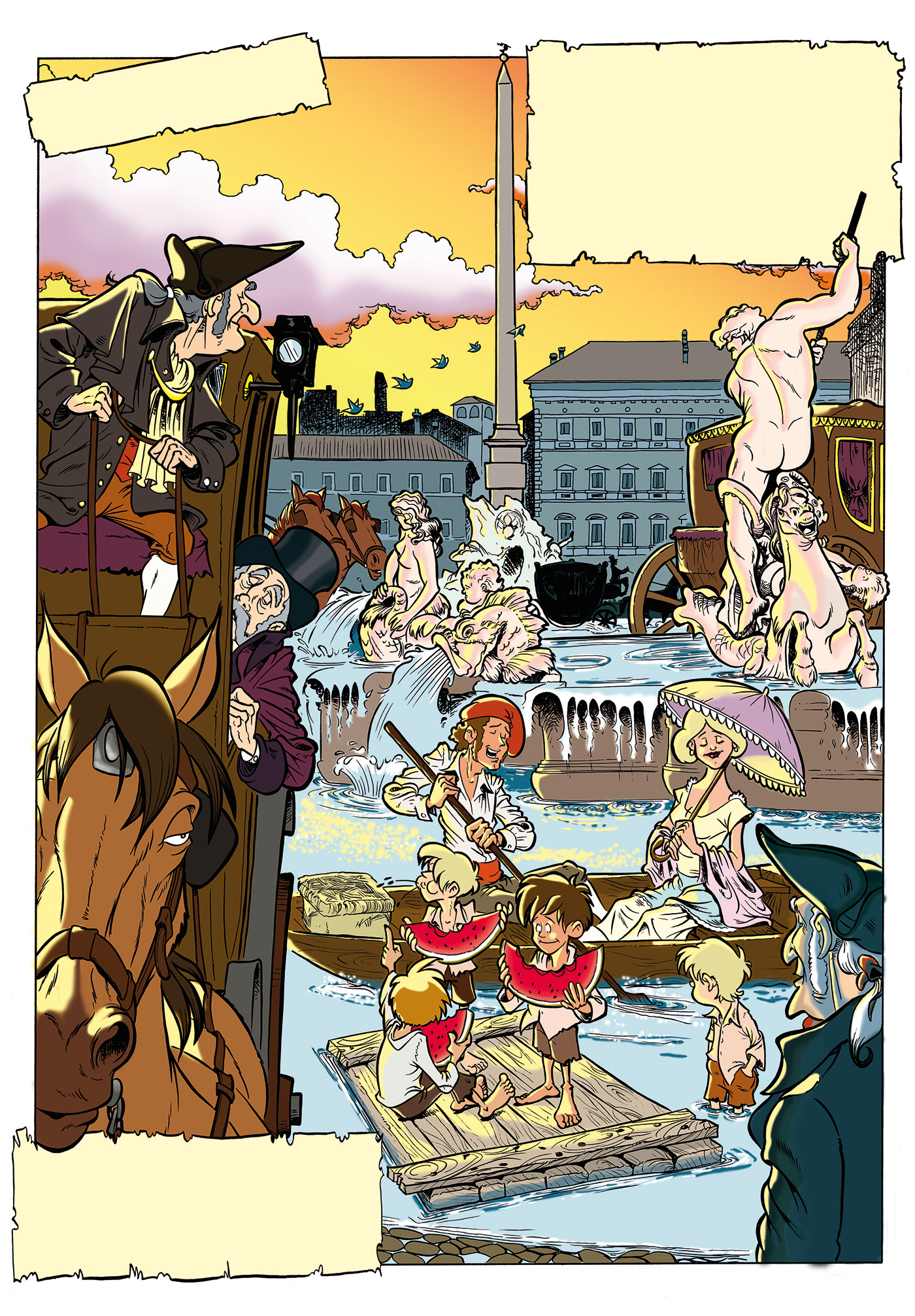 cartoon fumetto historieta bande dessinée turistic guide tavo comics Maurilio  Tavormina