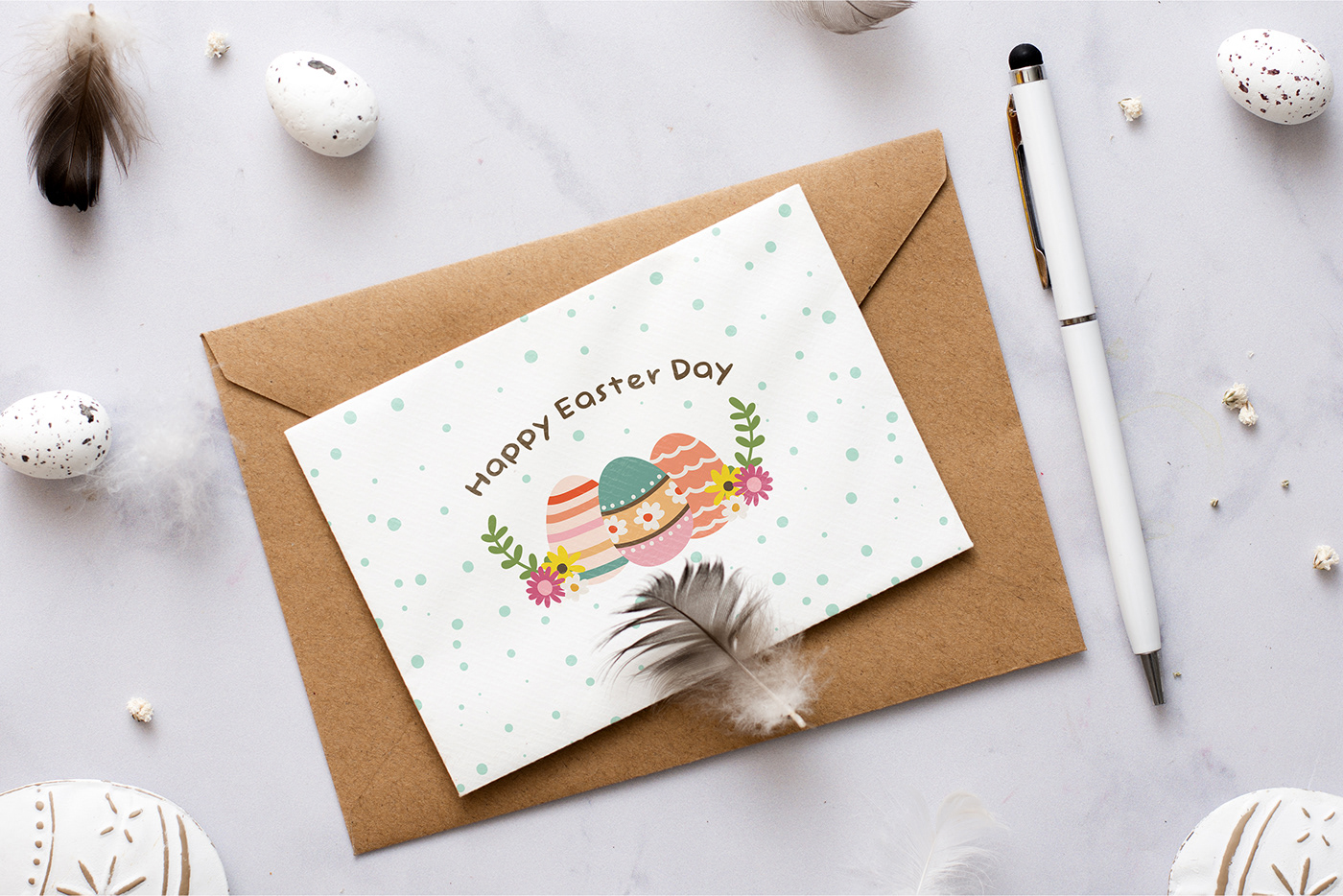 Easter easter bunny eggs elements greeting card happy happy easter ILLUSTRATION  set vector