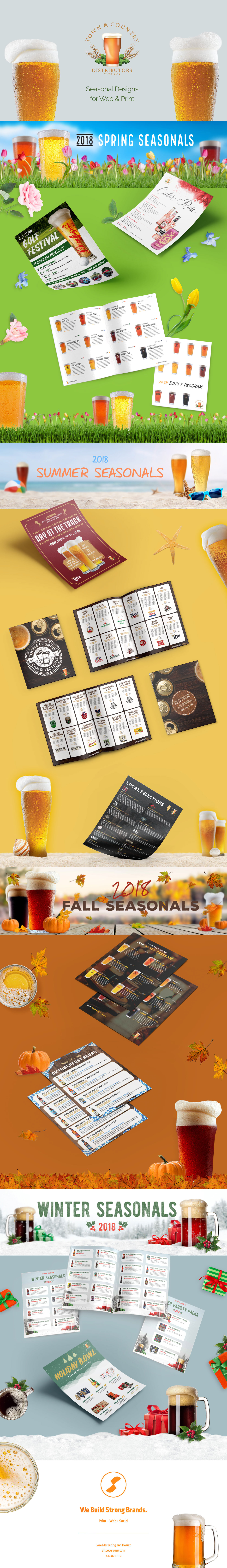 print design  Web Banners summer Fall winter spring beer flyers graphics graphic design 