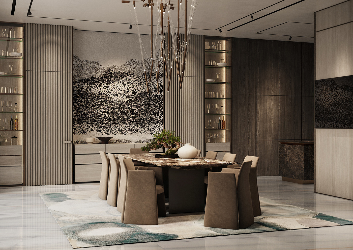 3ds max CGI contemporary house Interior interior design  mansion modern Render visualization