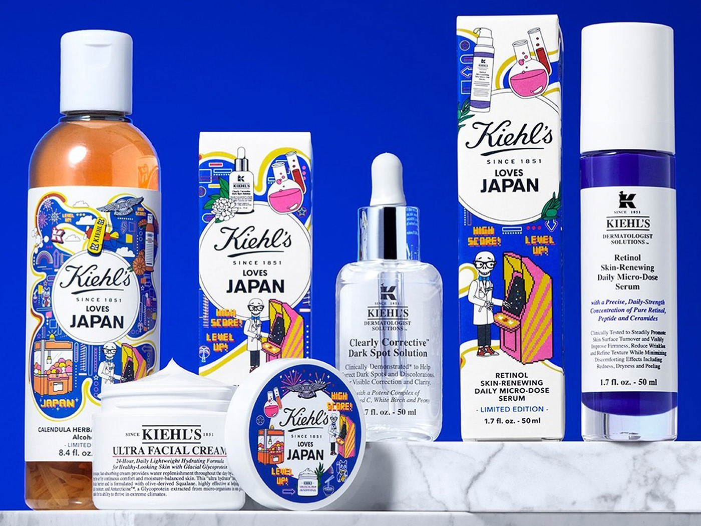 Advertising  branding  cosmetics ILLUSTRATION  kiehl's kiehls Packaging skincare Visual Merchandising Window Display