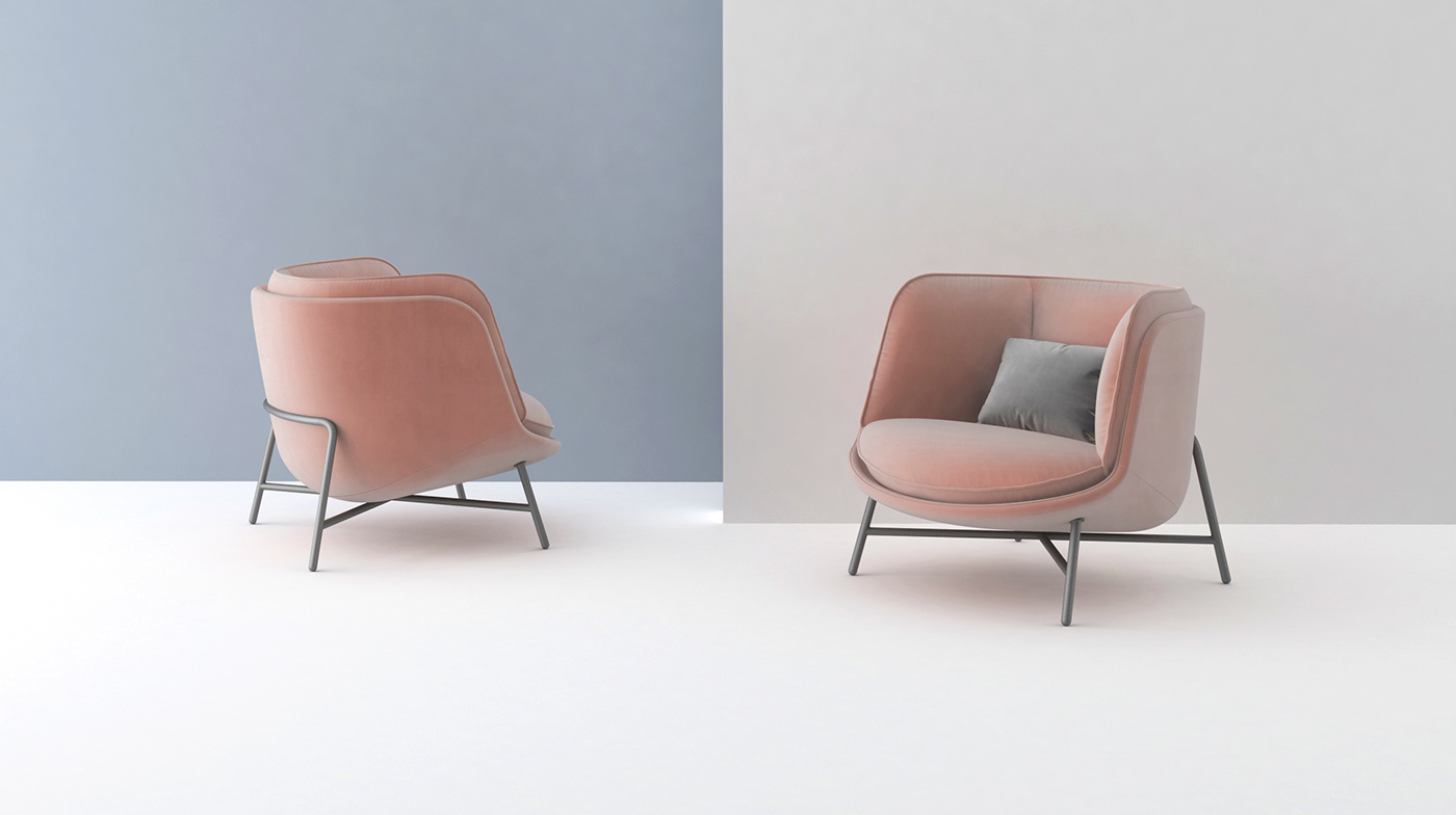 armchair furniture design modern velvet minimal chair sofa metal wood