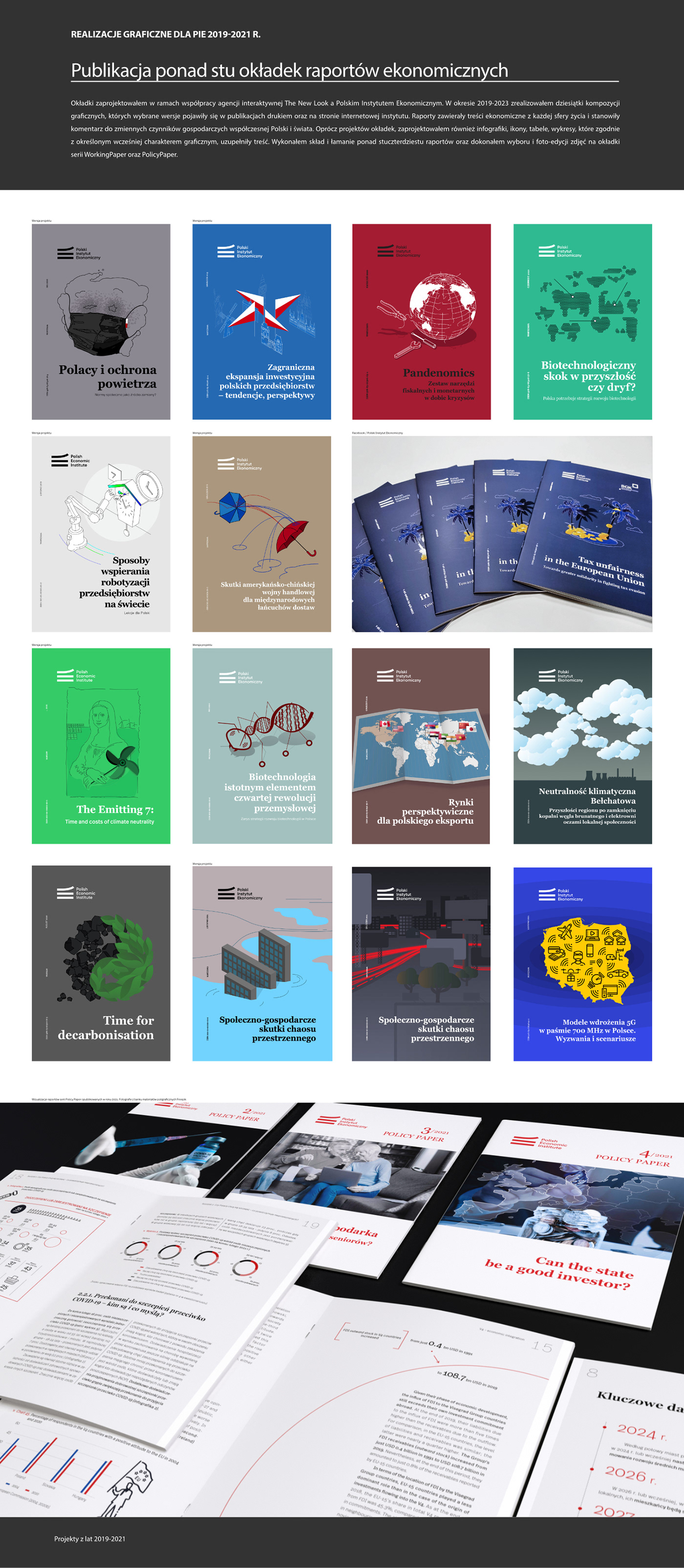 book cover economic report inphographic okładka графика raport skład composition design
