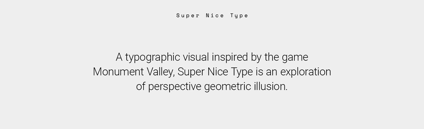 3D type Typeface super geometric illusion ufho c4d singapore visual