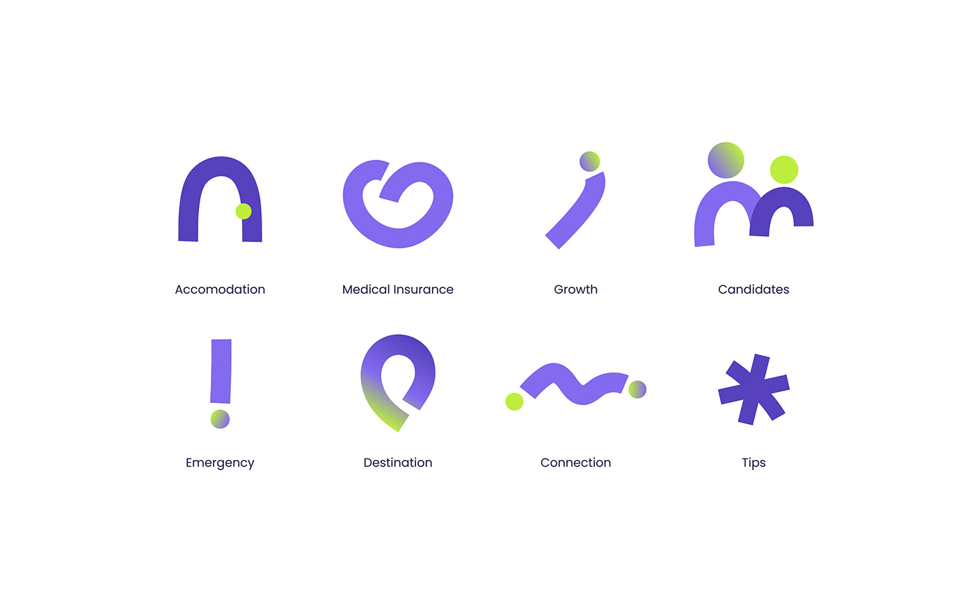 rebranding Logo Design visual identity Icon Emojis illustrations purple internships branding  logo