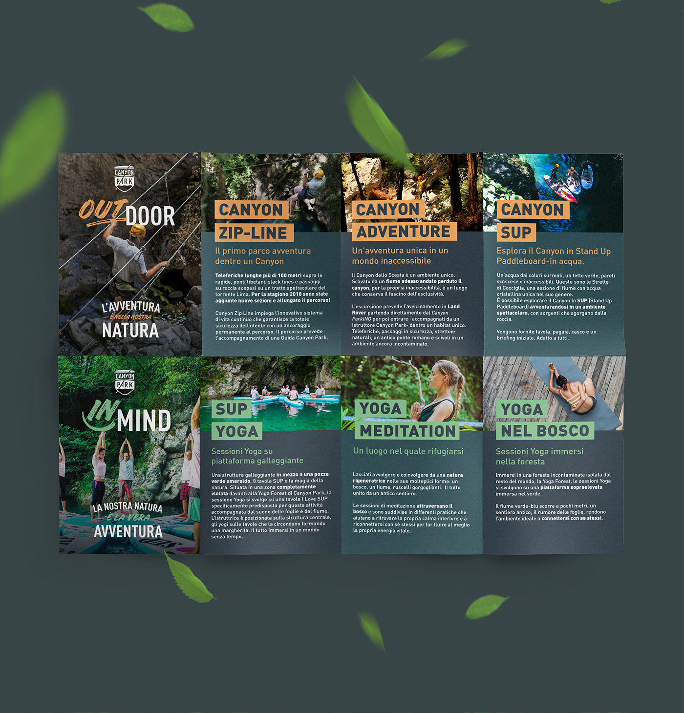 Outdoor Yoga Italy adventure Park Web design branding  strategy Nature