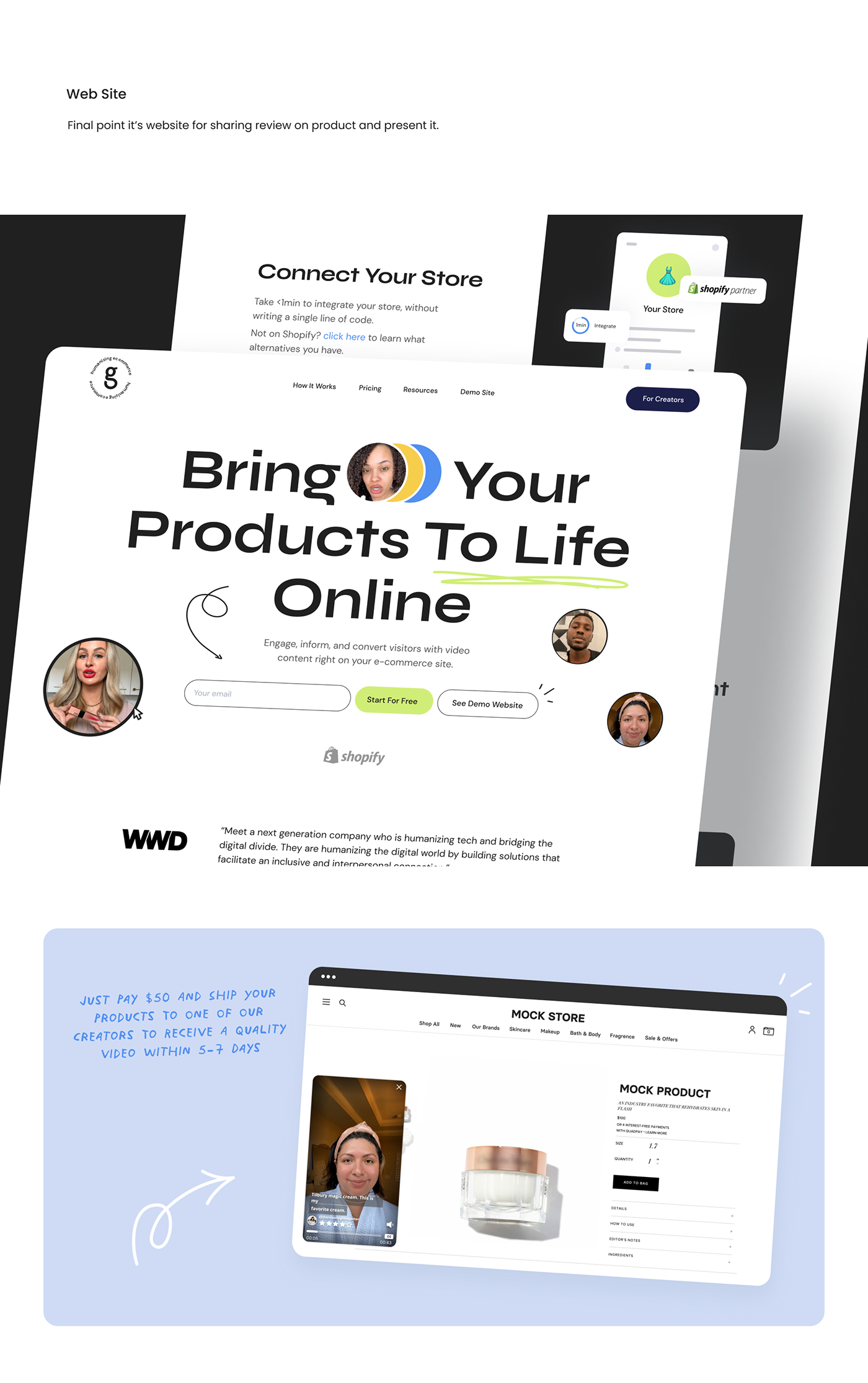 brand identity branding  Ecommerce landing page product design  UI/UX video Web Design  Website