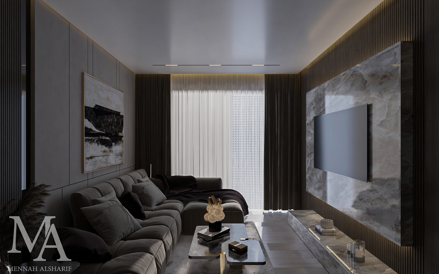 indoor architecture Render visualization interior design  modern 3ds max corona archviz 3D