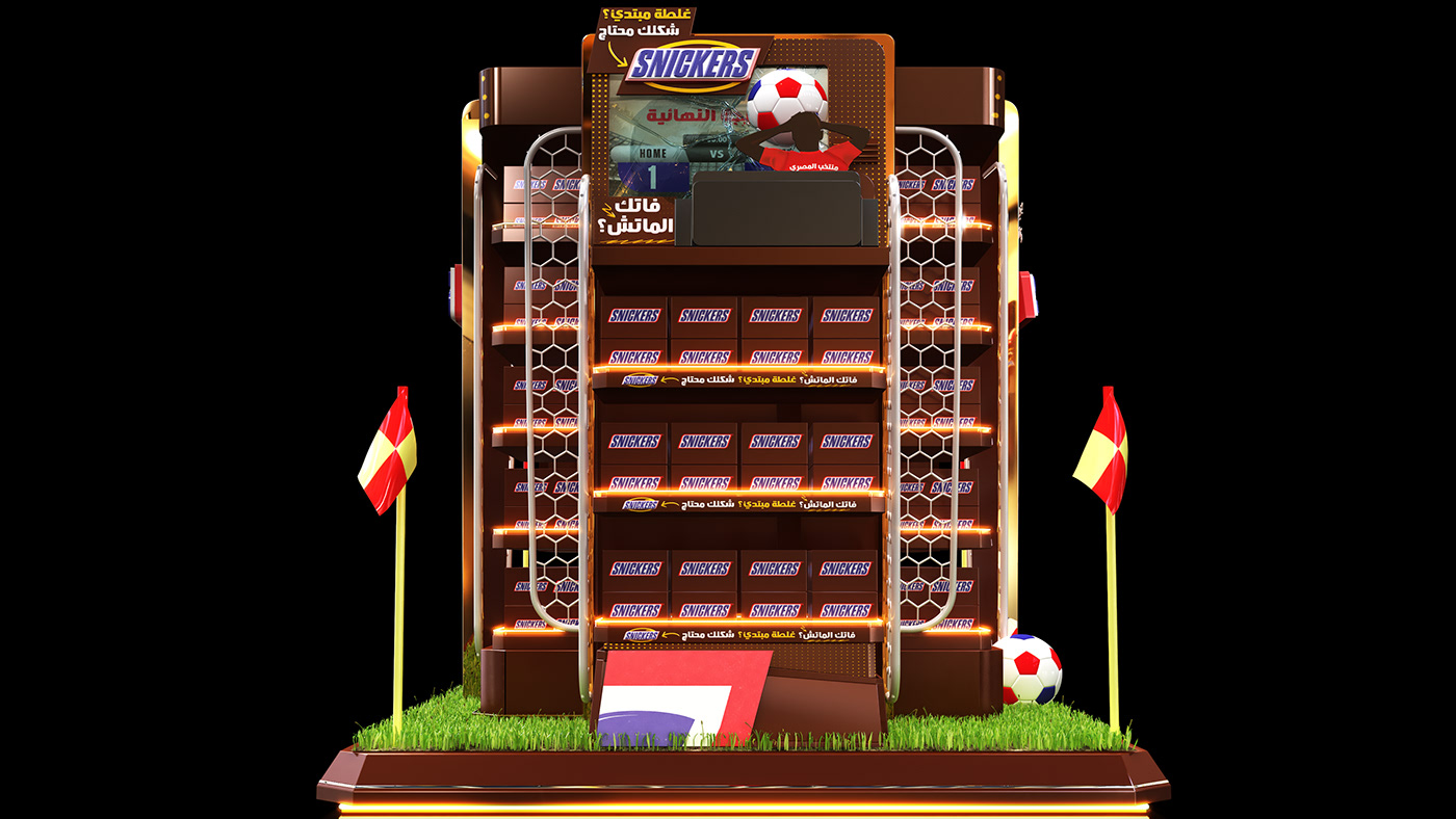 Snickers mars posm Retail Floor Display gondola campaign Floor Stand ПОСМ football