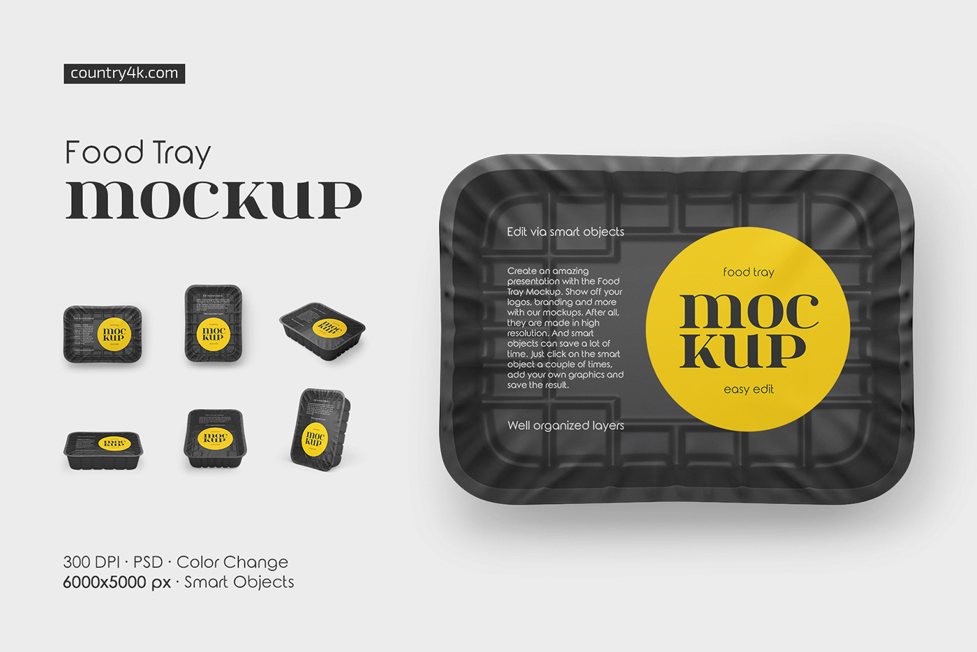 Mockup mockups food tray container box Film   tray Pack package Packaging