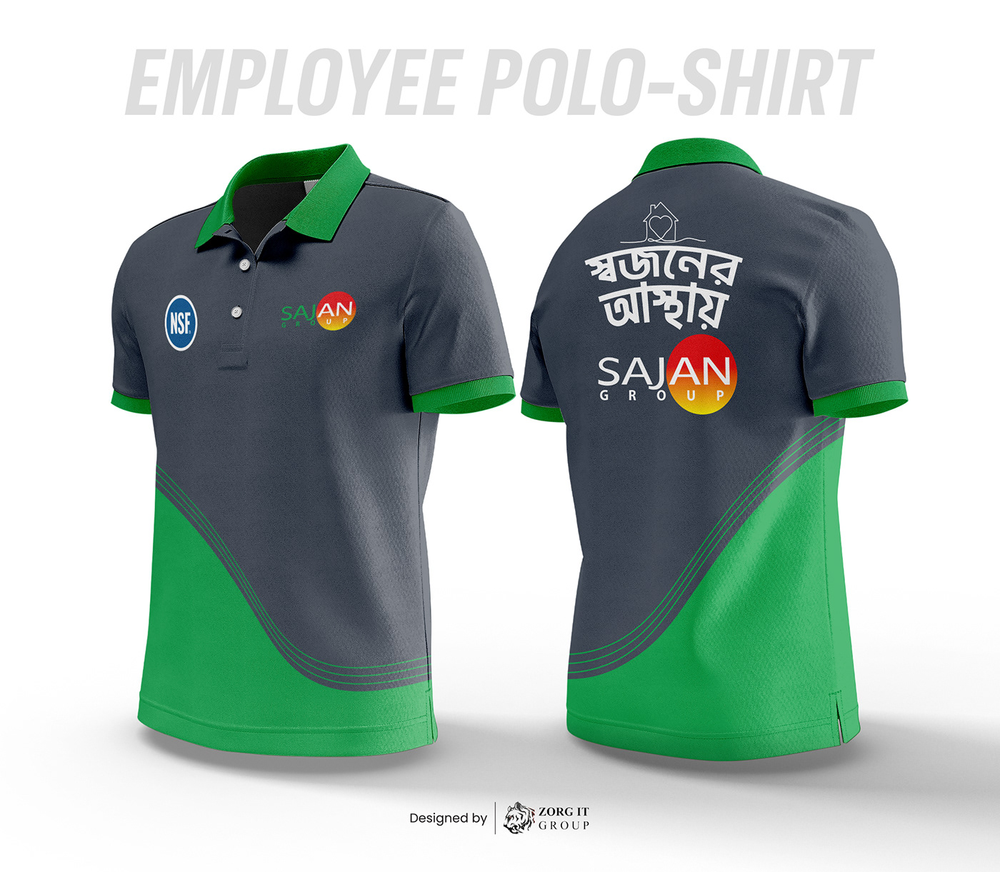 Active shirt, sleeve and t-shirt Design by Zorg IT Group.