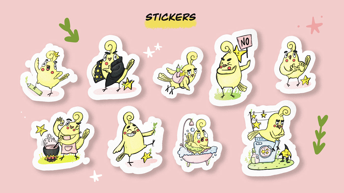 bird emotion map Mascot messenger Pack Stickerpack stickers stickers pack сharacter Сharacter design 