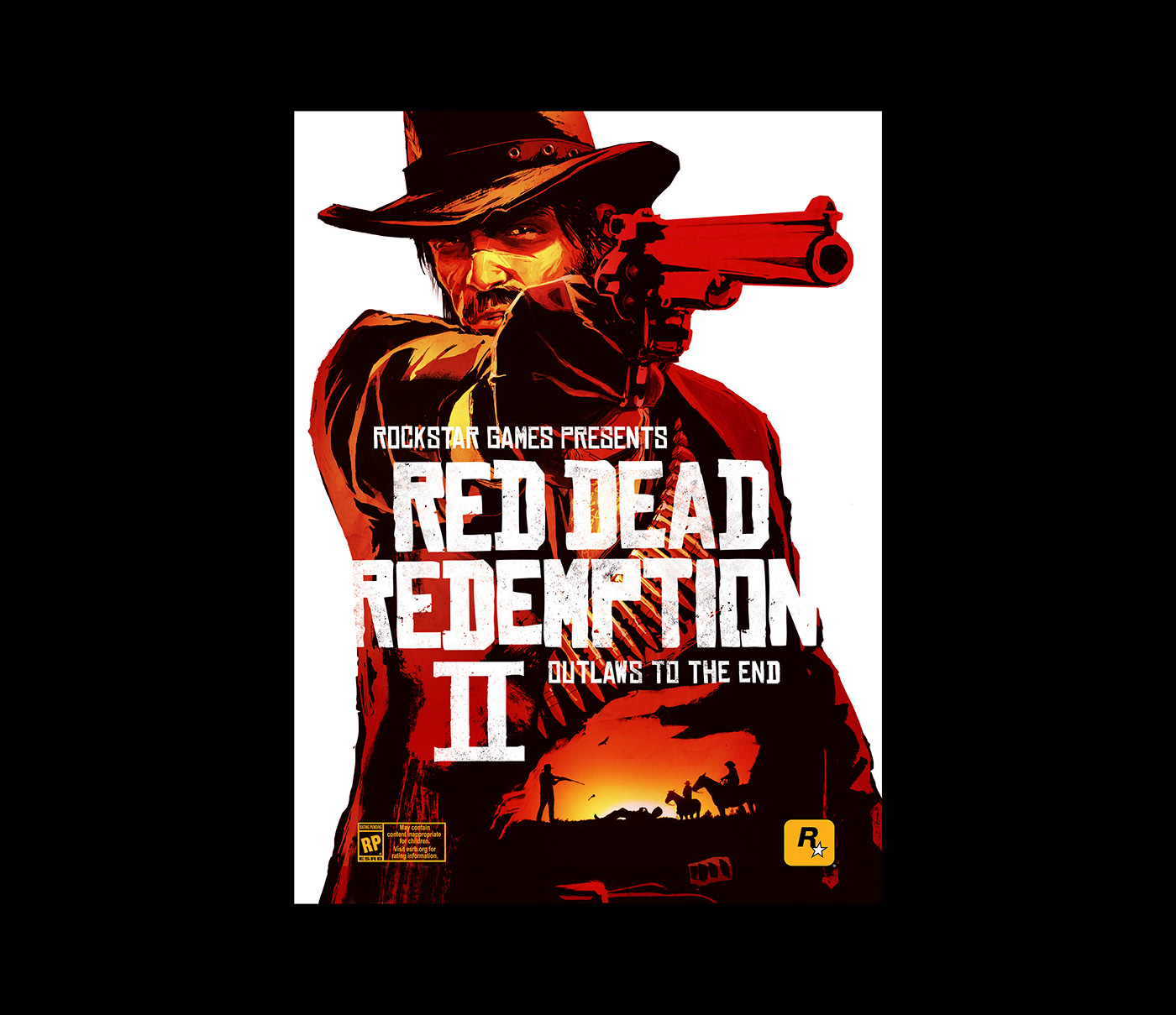key art video game game design  red dead redemption poster Red Dead Redemption2 RDR2 movie poster feature Behance