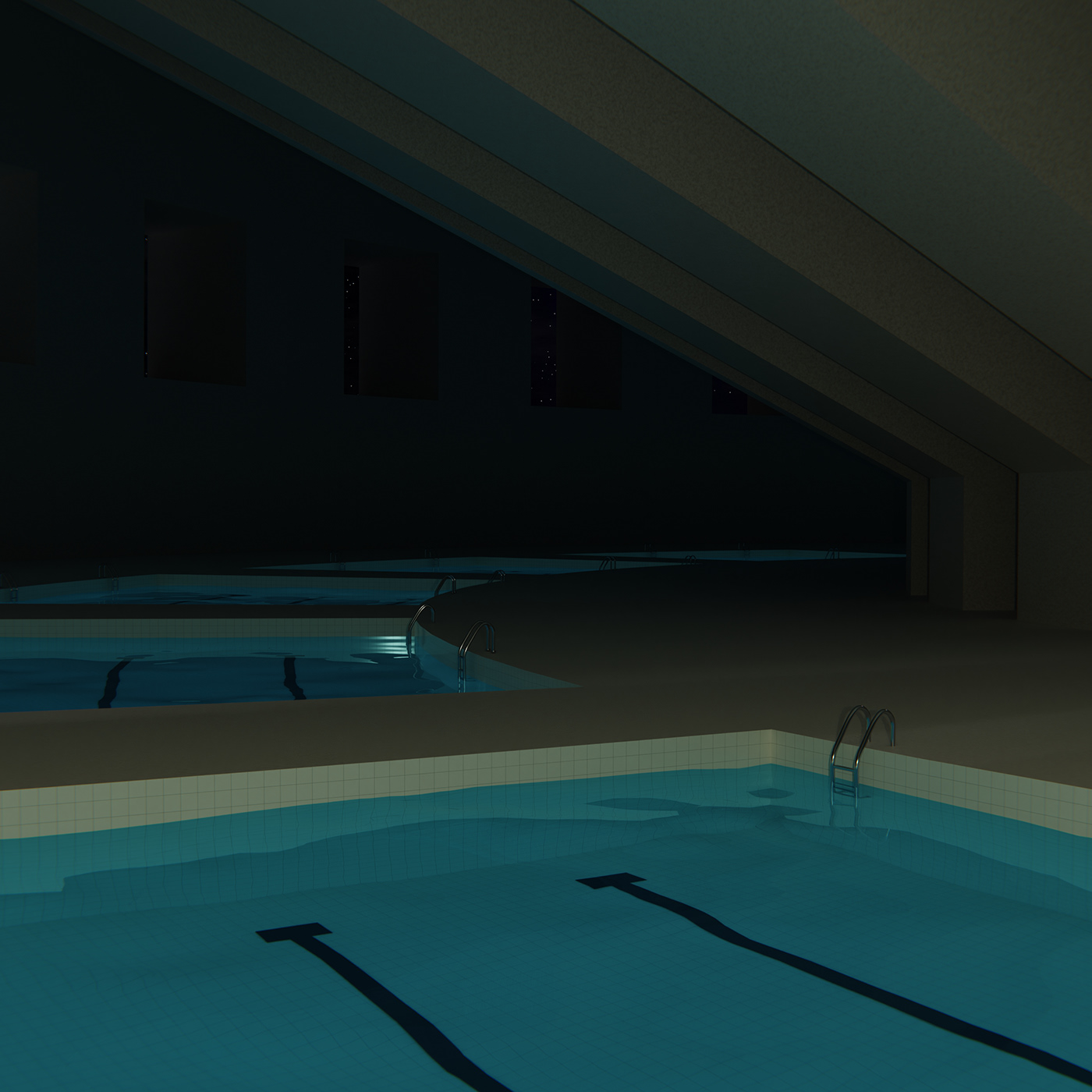 liminal swimming pool dreamcore liminal spaces dreampool poolcore Poolrooms poolside liminal space backrooms