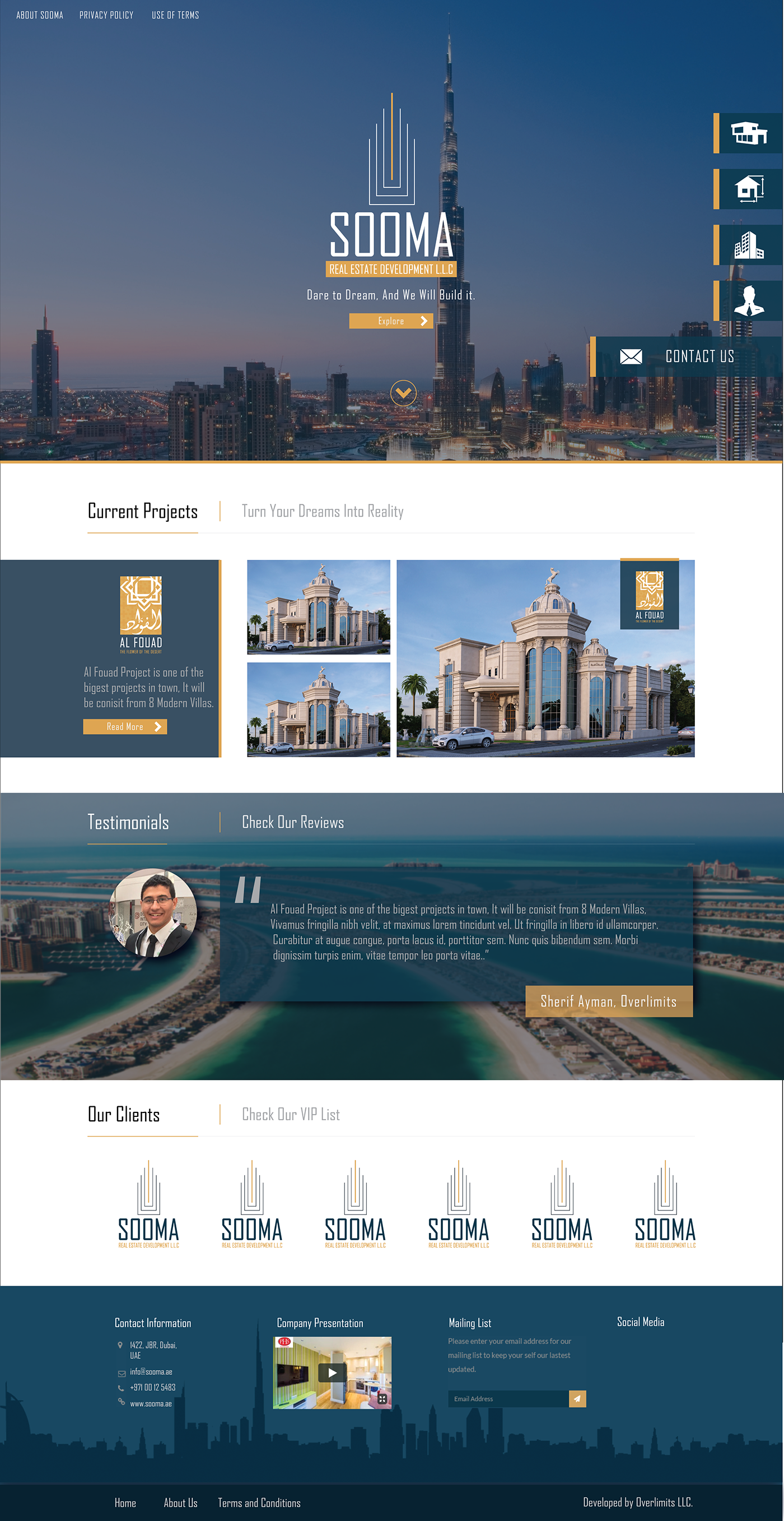 real estate development Web Design  Website