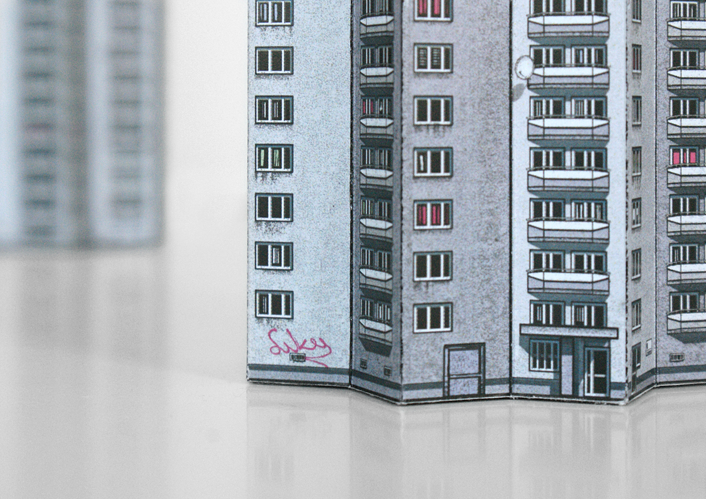 modernism Brutalism polish architecture  katowice DIY papercraft Pop Up City fold up blocks post-industrial recycled paper