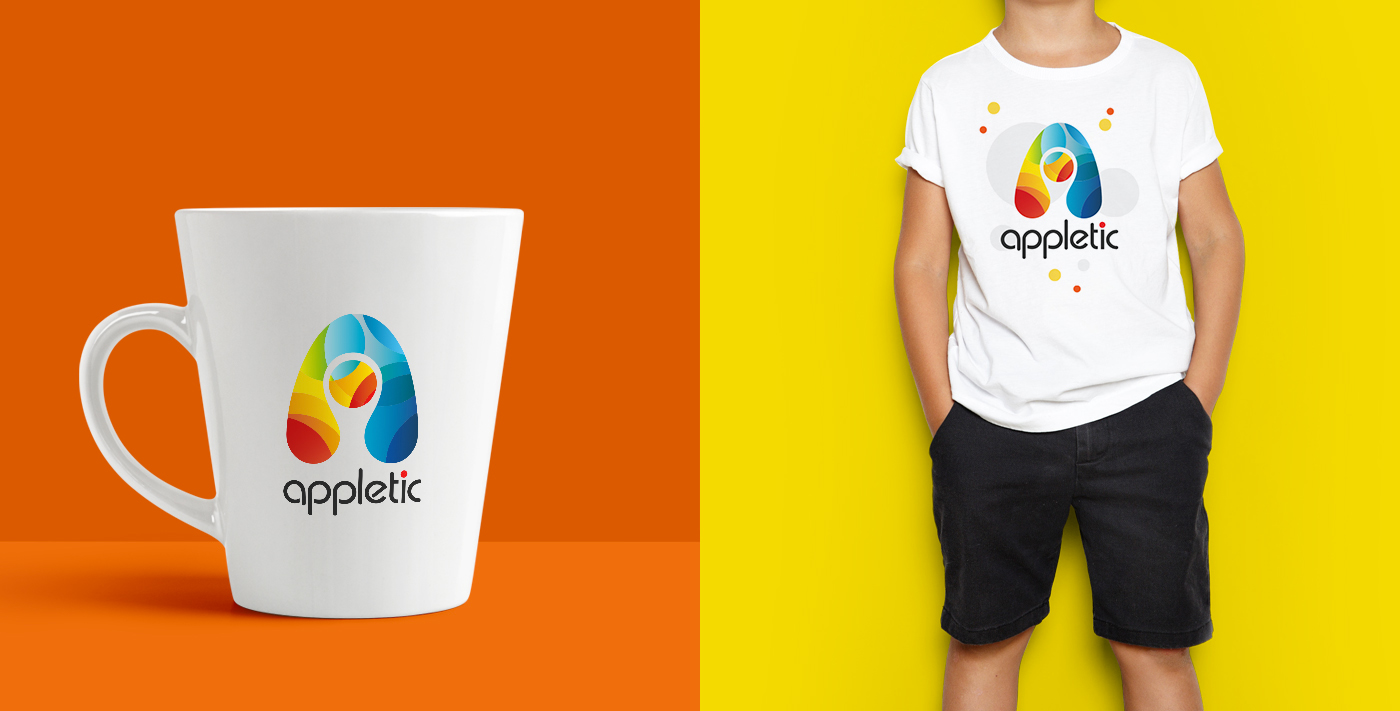 Appletic Logo Design brand identity colourful branding creative