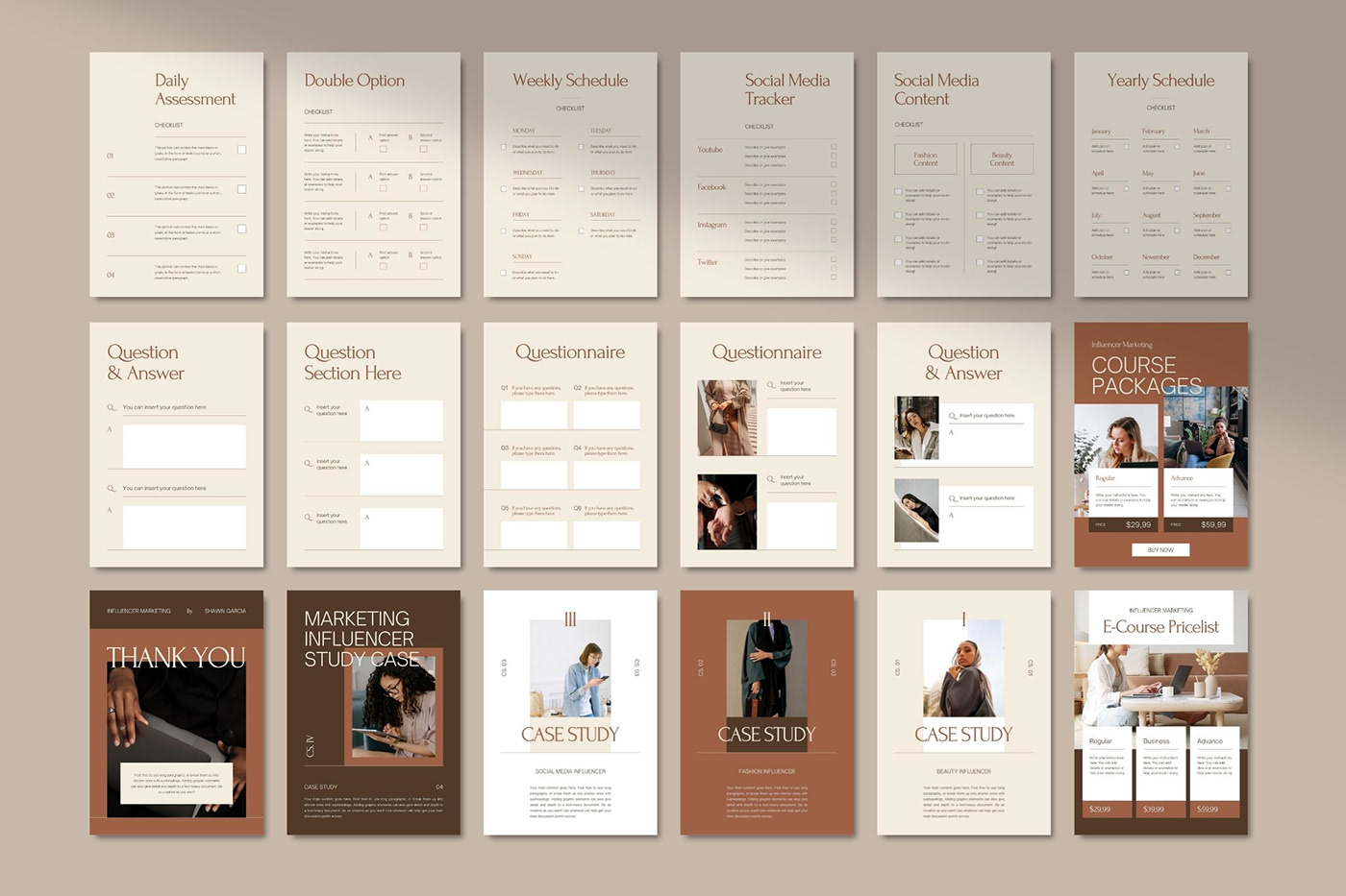 book Booklet canva ebook editorial InDesign Layout marketing   template workbook