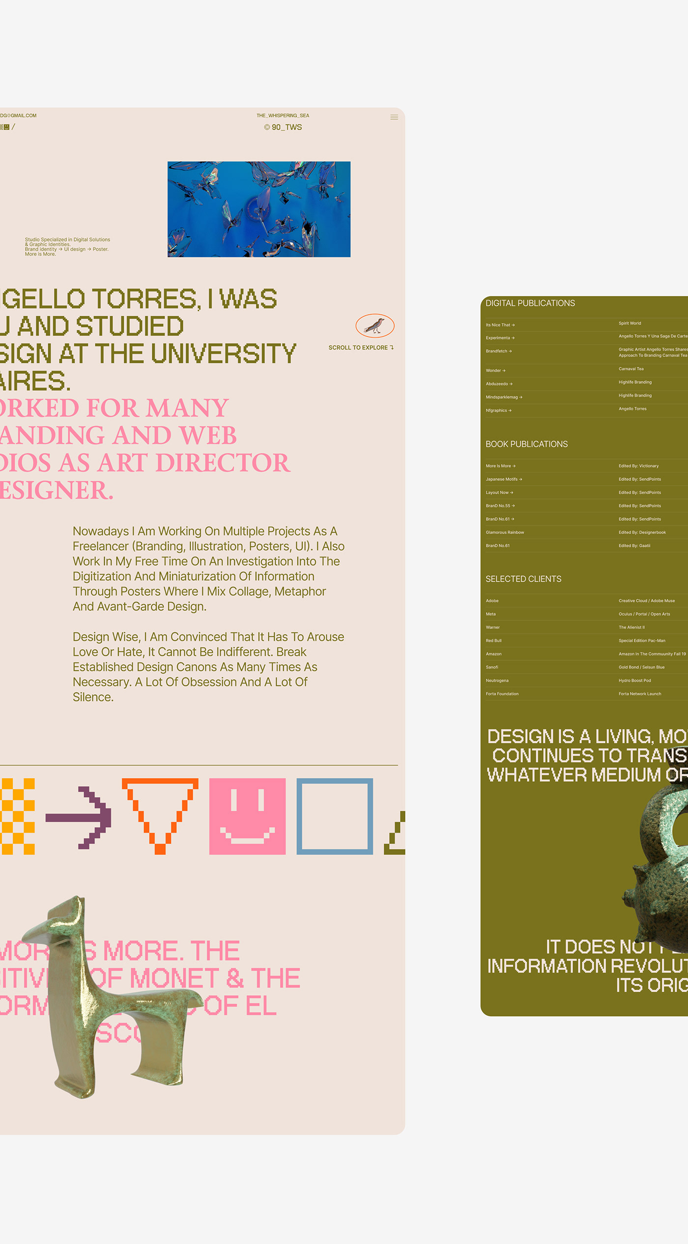animation  branding  Figma graphic portfolio studio UI user interface Web Design  Website