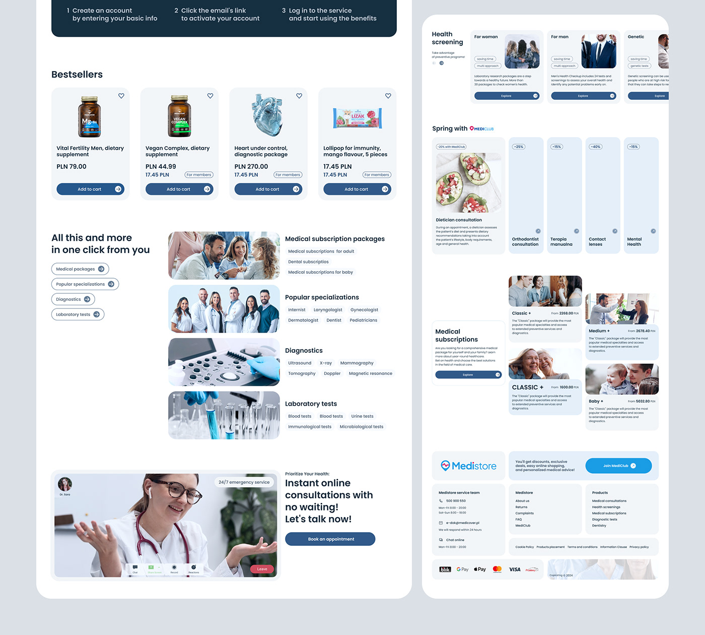 UI/UX Website Health ux medical Helthcare medicine redesign mobile medical design