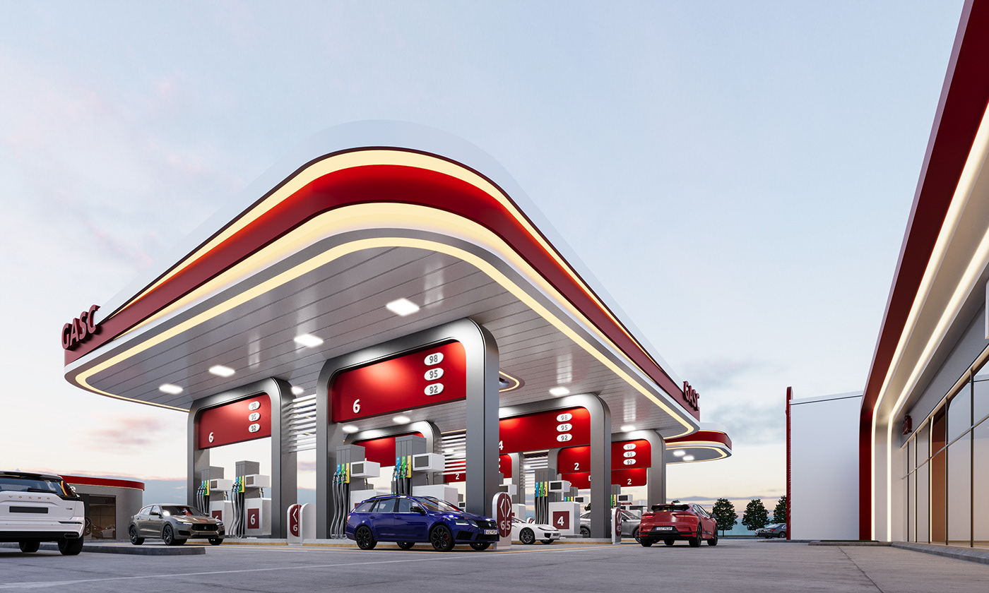 architecture gas station design