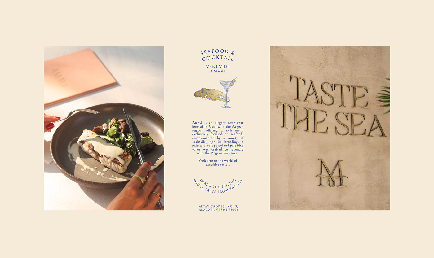ILLUSTRATION  restaurant brand identity branding  typography   digital illustration color palette graphic design  logo sea