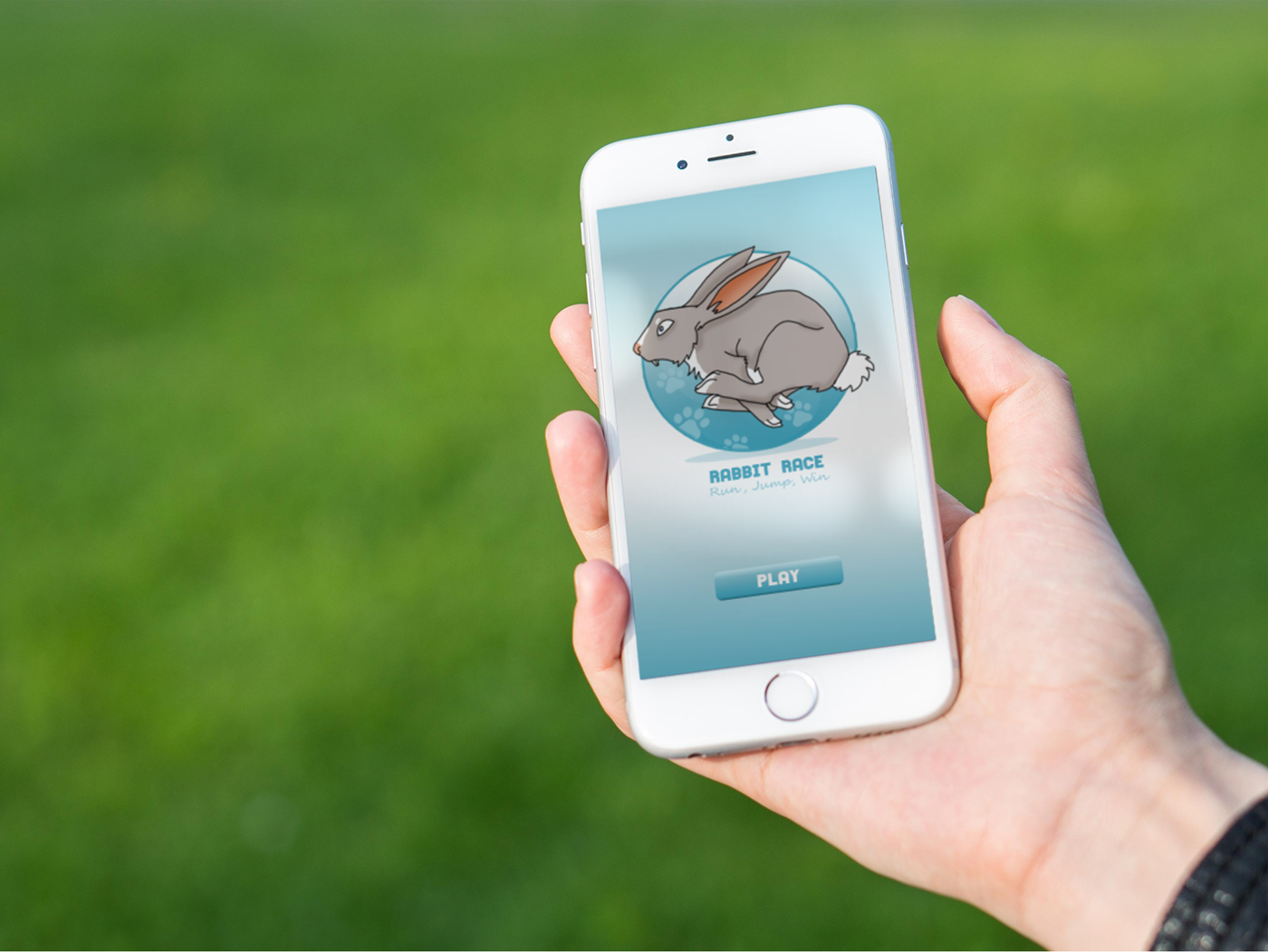 logo design Logotype rabbit race mobile game android apple