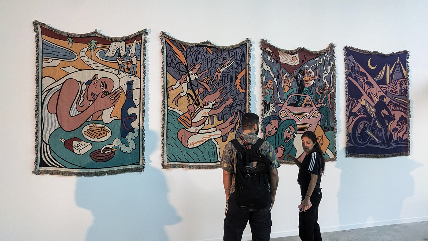 Arab blankets dubai Exhibition  FUTURISM ILLUSTRATION  lebanon tapestry