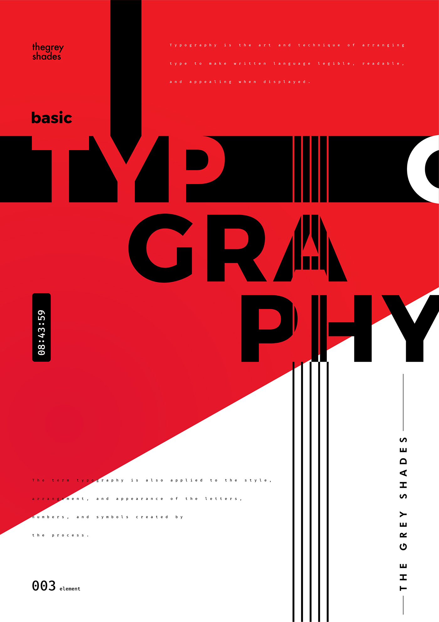 typography   graphics design Futura design Typeface poster Poster Design grey shades