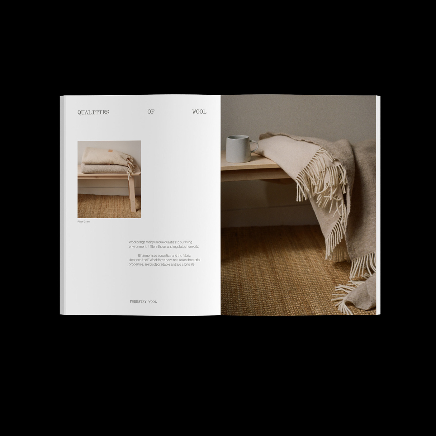 blanket digital design Ecommerce editorial homeware look book natural organic Website Design wool