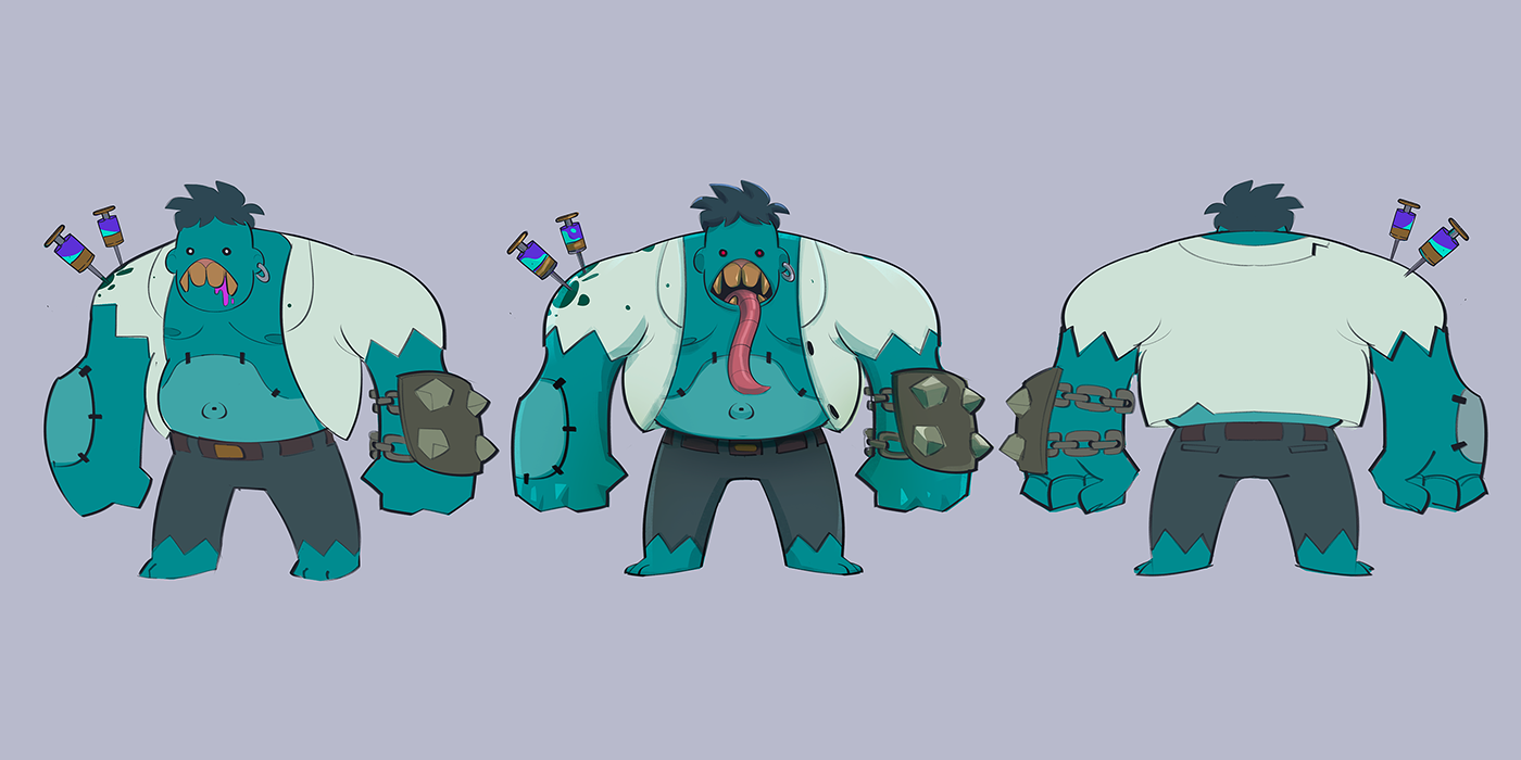 cartoon zombie monster game Pixel art pixel animation 2D animation  concept art Character design 