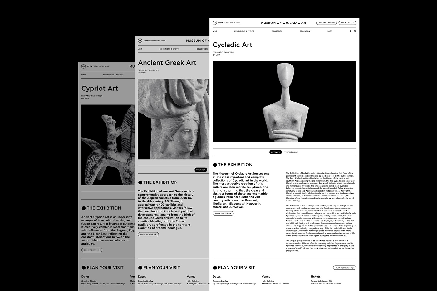 museum athens Web Design  design system art cycladic