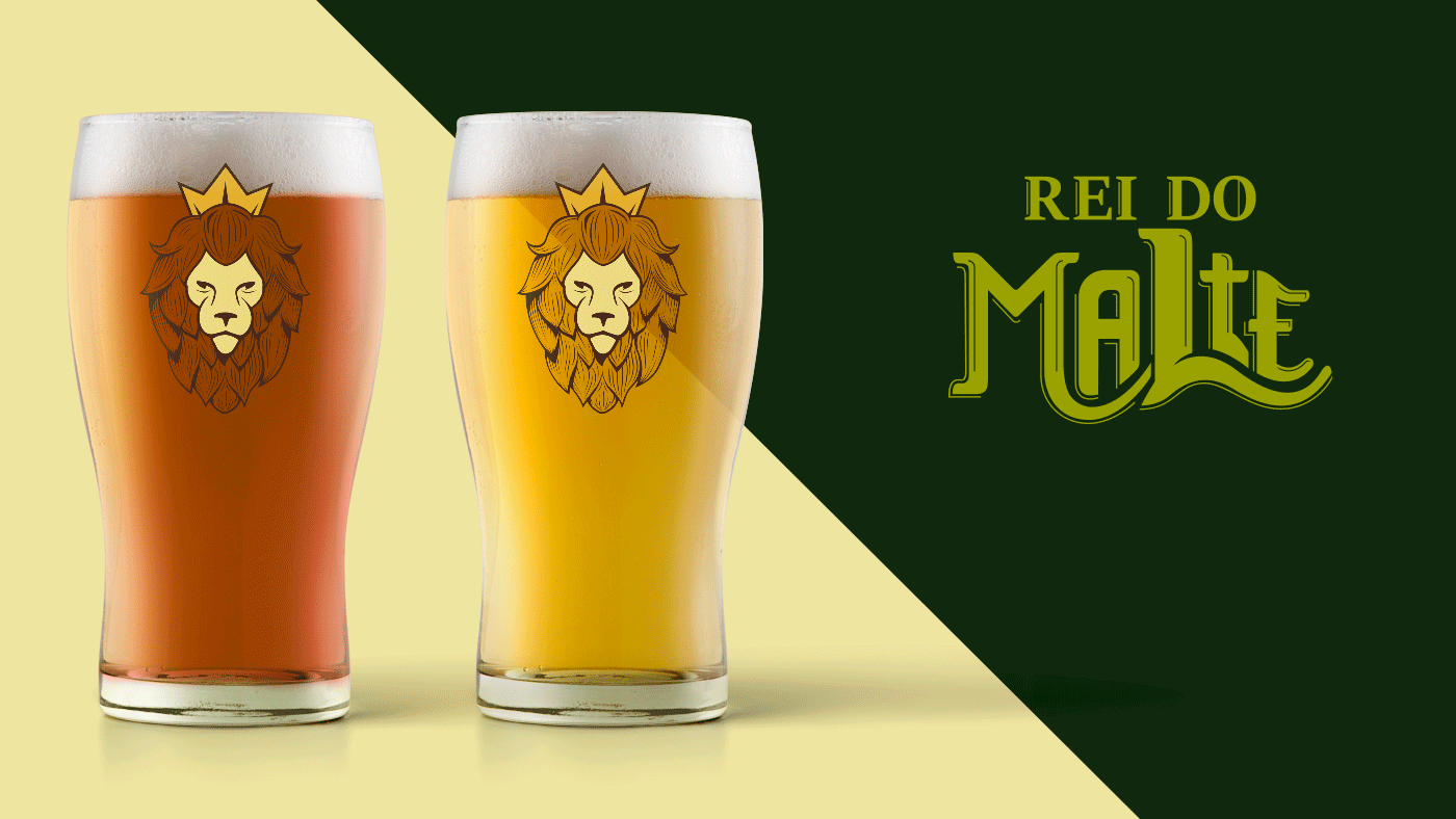 beer design embalagem branding  brew lion cervejaria artesanal Malte king