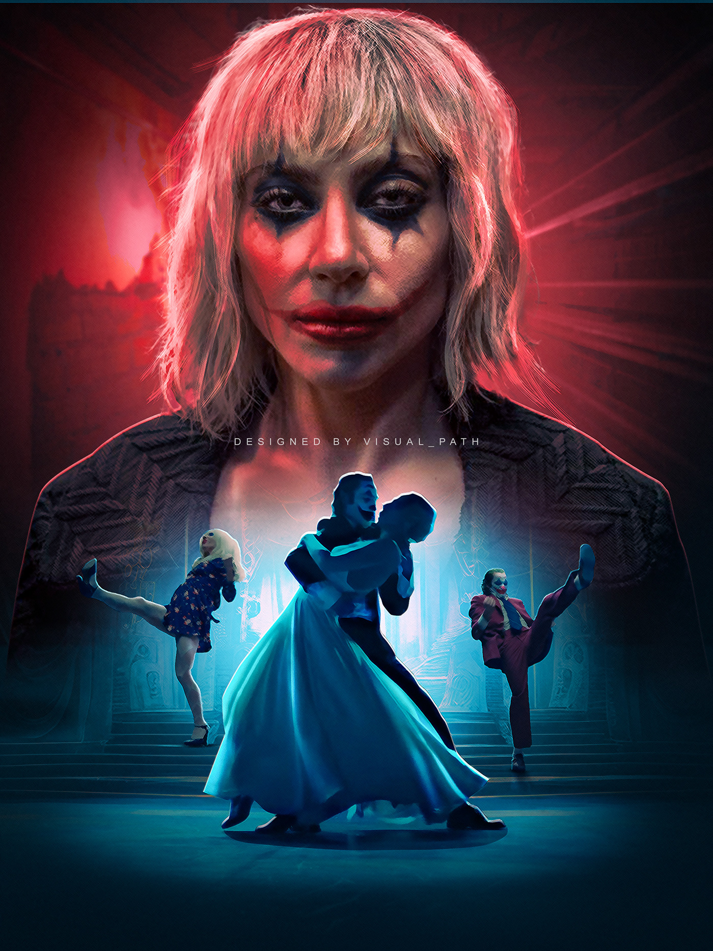 joker movie joker Dc Comics Fan Art alternative poster graphic design  Lady Gaga Poster Design joaquin phoenix joker2