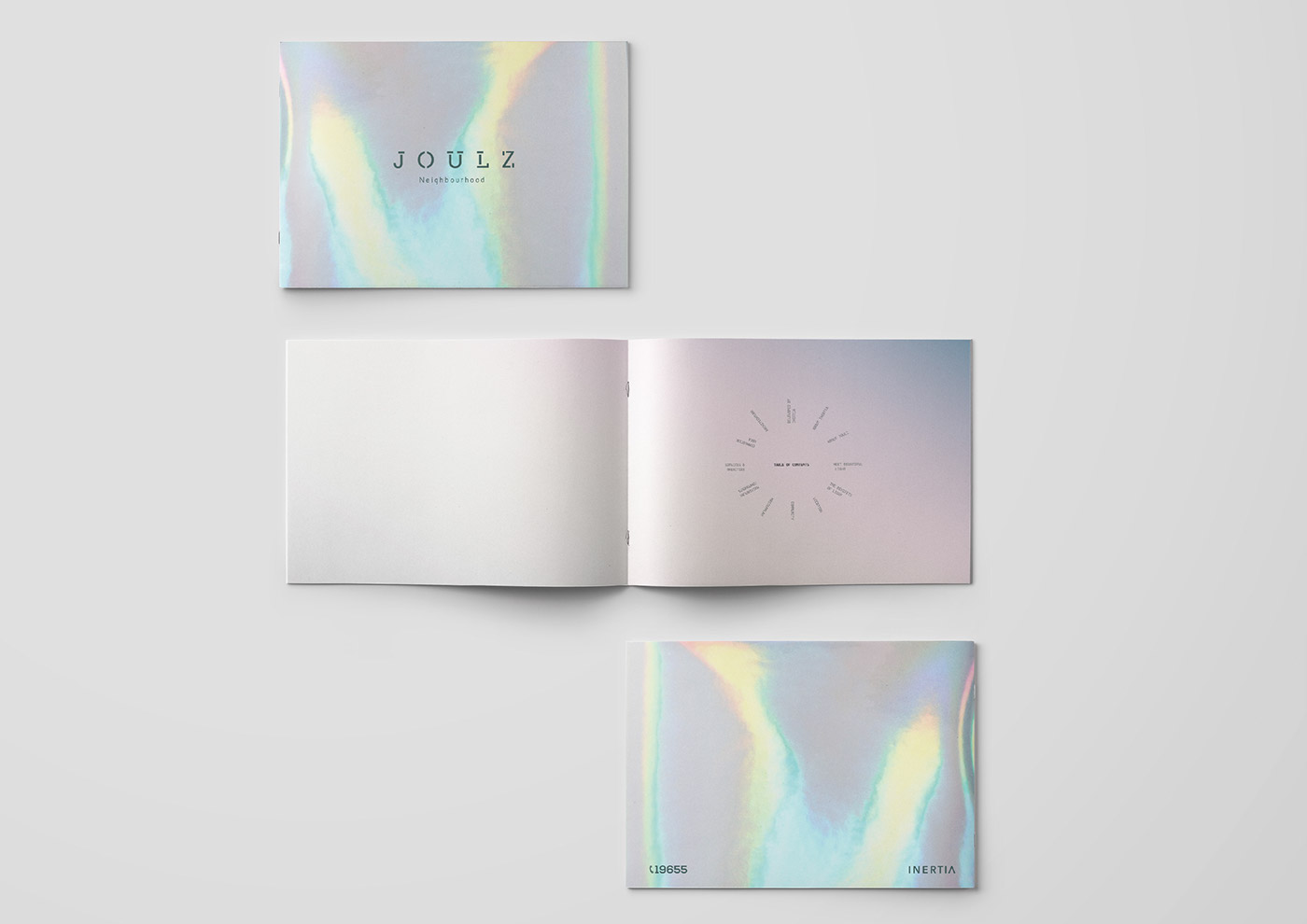 SKY gradient time Layout editorial brochure holographic Light Refractions